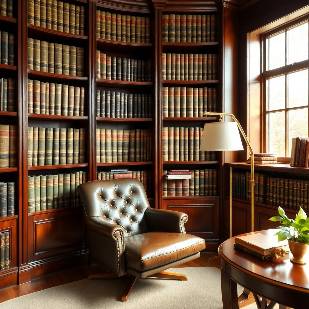 A quiet reading nook in a modern office